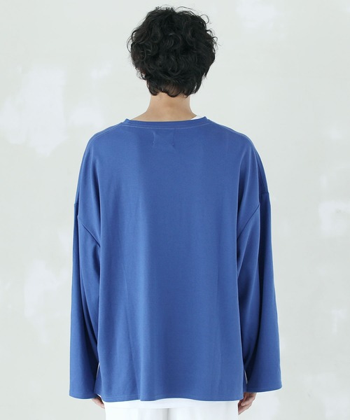 LILL(リル)の「オーバーサイズ 長袖 Tシャツ & タンクトップ リアルレイヤード アンサンブル セット(Tシャツ/カットソー・メンズ・ホワイト/ベージュ/ブラック/ブルー系その他・M/L)」の15枚目の写真