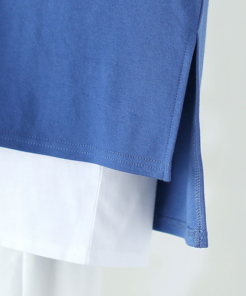 LILL(リル)の「オーバーサイズ 長袖 Tシャツ & タンクトップ リアルレイヤード アンサンブル セット(Tシャツ/カットソー・メンズ・ホワイト/ベージュ/ブラック/ブルー系その他・M/L)」の14枚目の写真