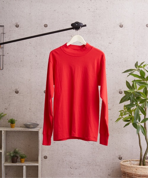 tone（トーン）の「【LIFEWEAR/ライフウェア】LONG SLEEVE MOCKNECK TEE (UN)（Tシャツ/カットソー・レディース・ホワイト/ネイビー/グレー/ブラック/レッド/オートミール・LARGE/X-LARGE/MEDIUM/SMALL）」の6枚目の写真