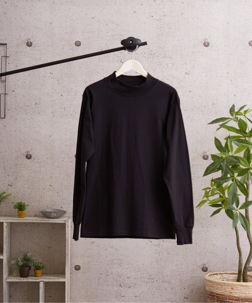 tone（トーン）の「【LIFEWEAR/ライフウェア】LONG SLEEVE MOCKNECK TEE (UN)（Tシャツ/カットソー・レディース・ホワイト/ネイビー/グレー/ブラック/レッド/オートミール・LARGE/X-LARGE/MEDIUM/SMALL）」の3枚目の写真
