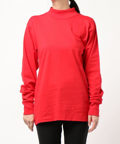 tone（トーン）の「【LIFEWEAR/ライフウェア】LONG SLEEVE MOCKNECK TEE (UN)（Tシャツ/カットソー・レディース・ホワイト/ネイビー/グレー/ブラック/レッド/オートミール・LARGE/X-LARGE/MEDIUM/SMALL）」の11枚目の写真