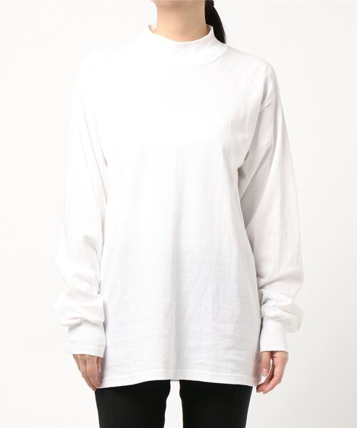 tone（トーン）の「【LIFEWEAR/ライフウェア】LONG SLEEVE MOCKNECK TEE (UN)（Tシャツ/カットソー・レディース・ホワイト/ネイビー/グレー/ブラック/レッド/オートミール・LARGE/X-LARGE/MEDIUM/SMALL）」の14枚目の写真
