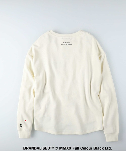 Right-on（ライトオン）の「【BRANDALISED】バンクシープリントスウェット（スウェット・レディース・ホワイト/ブラック/ブラウン/オフホワイト/ダークグレー/ブルー/ダークブラウン/キナリ/ピンク/グレー・M/L）」の18枚目の写真