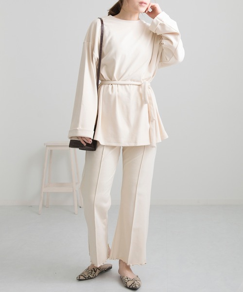 Ambre Neige(アンブルネージュ)の「ワンマイルウェアセットアップ/【WEB/EC限定商品】(その他ルームウェア・レディース・ダークグリーン/アイボリー・FREE)」の16枚目の写真