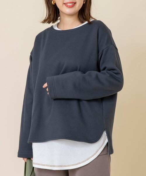 ウラフリースボートネックボンディングプルオーバー レディース Women Coen コーエン 公式ファッション通販