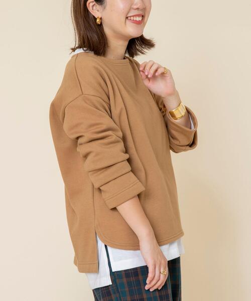 コーデュラウラフリース エンボスプルオーバー JEANASIS（ジーナシス）の「ハーフZIPウラケBIGプルオーバー