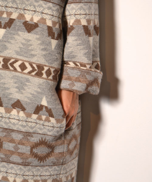 navasana(ナバアサナ)の「エスニックウールコート/714-NAM-dms-N142-CO041(その他アウター・レディース・グレー/ベージュ・FREE)」の17枚目の写真