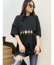 GYDA | ウエストレースアップBIG Tシャツ(Tシャツ/カットソー)