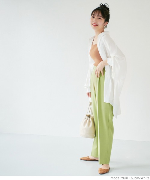 coca(coca)(コカ)の「とろみロングシャツ(シャツ/ブラウス・レディース・ホワイト/グレー系その他・ONE SIZE)」の12枚目の写真
