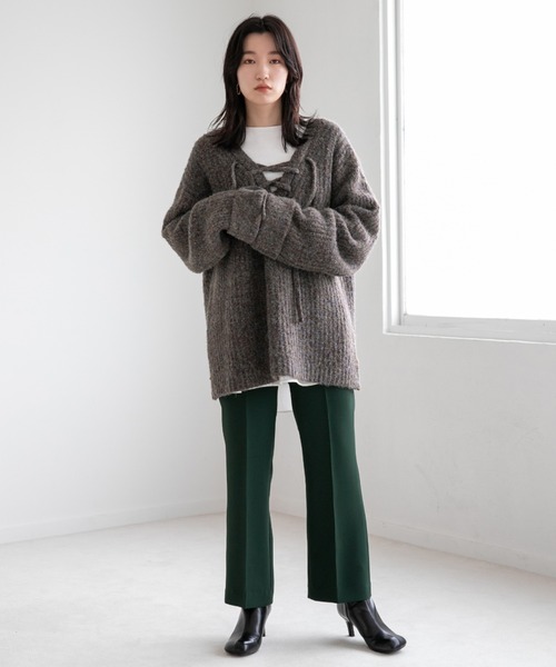 百合紋章　フレアパンツ 楽天市場】1,000円OFFクーポン☆裏地付きシフォンタックフレア