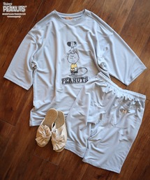 PEANUTS　BigTee+ショートパンツ 上下2点セットアップ ルームウェア