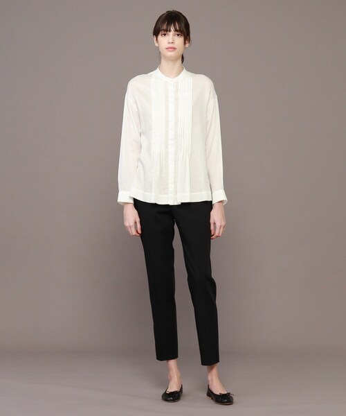 DRESSTERIOR ドレステリア　 たっぷりリネンピンタックブラウス美品 DRESSTERIOR ドレステリア たっぷりリネンピンタックブラウス美