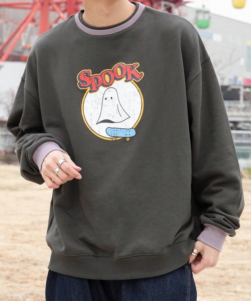 PairPair(ペアペア)の「ヴィンテージプリントP/O(ユニセックス)(スウェット・レディース・ベージュ/アイボリー/スミクロ・MEDIUM/LARGE)」の15枚目の写真