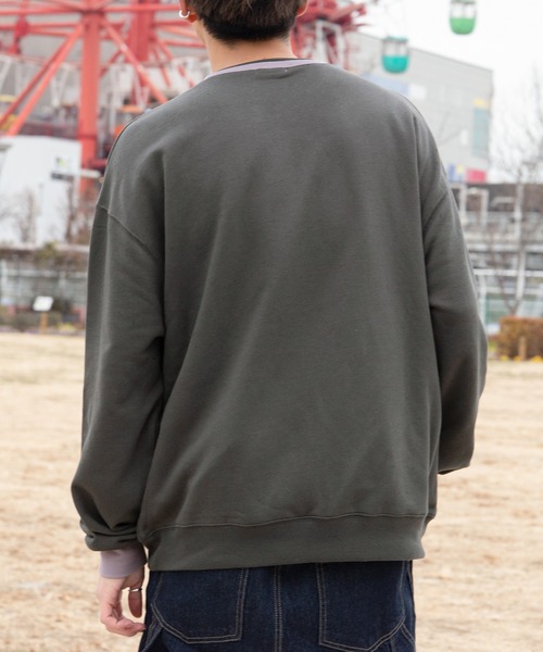 PairPair(ペアペア)の「ヴィンテージプリントP/O(ユニセックス)(スウェット・レディース・ベージュ/アイボリー/スミクロ・MEDIUM/LARGE)」の6枚目の写真