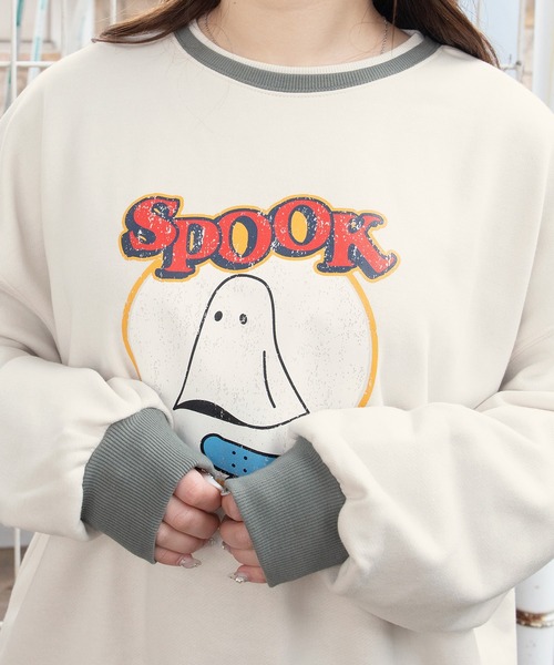 PairPair(ペアペア)の「ヴィンテージプリントP/O(ユニセックス)(スウェット・レディース・ベージュ/アイボリー/スミクロ・MEDIUM/LARGE)」の11枚目の写真