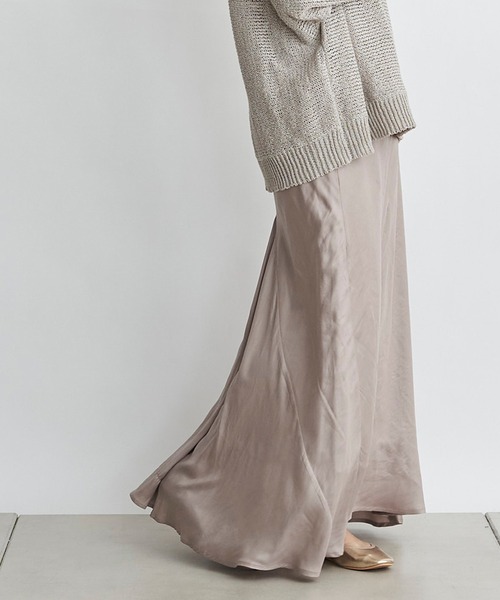 DouDou(ドゥドゥ)の「マルチWAYフレアスカート(スカート・レディース・ベージュ/カーキ/サックスブルー・36/38)」の2枚目の写真