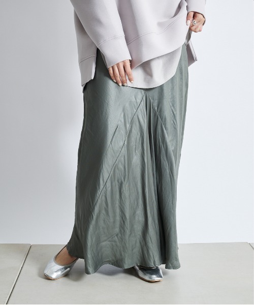 DouDou(ドゥドゥ)の「マルチWAYフレアスカート(スカート・レディース・ベージュ/カーキ/サックスブルー・36/38)」の20枚目の写真