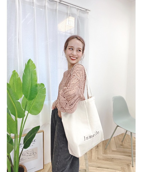 JUMELLE(ジュメロ)の「jumelleエコバッグ(エコバッグ/サブバッグ・レディース・アイボリー・FREE)」の3枚目の写真