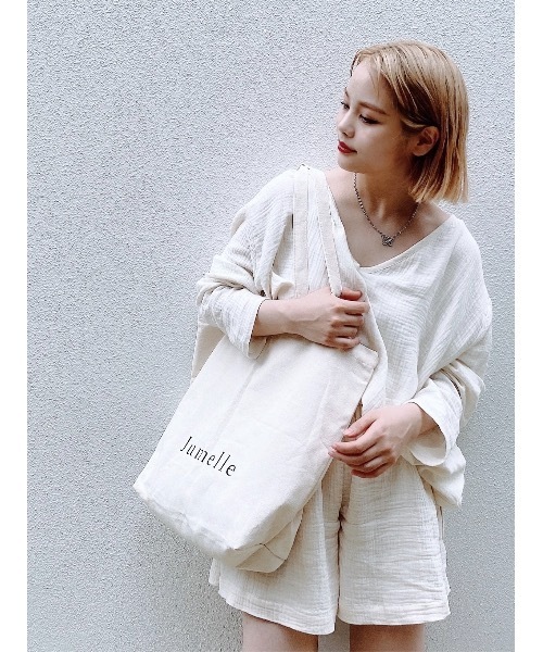 JUMELLE(ジュメロ)の「jumelleエコバッグ(エコバッグ/サブバッグ・レディース・アイボリー・FREE)」の12枚目の写真