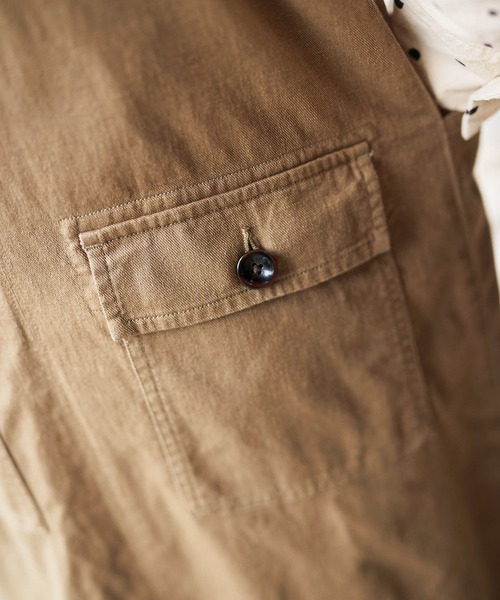 Sunny clouds（サニークラウズ）の「サニークラウズ　パン屋さんのエプロンスカート〈レディース〉（ジャンパースカート・レディース・キャメル・MEDIUM/LARGE/X-LARGE/XX-LARGE/NM）」の10枚目の写真