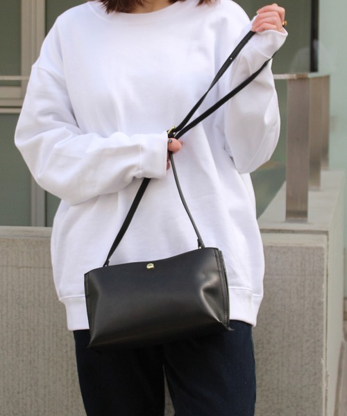 Legato Largo（レガートラルゴ）の「【Legato Largo】かるいカバン フェイクレザー 2WAYショルダーバッグ LH-P0001（ショルダーバッグ・レディース・グリーン/ベージュ/ダークブラウン/キャメル/ブラック/ワインレッド/グレイッシュベージュ/アイボリー・FREE）」の14枚目の写真