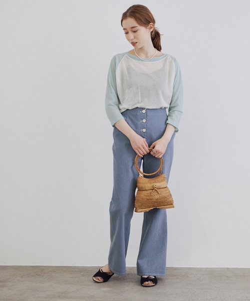 MADEMOISELLE ROPE'（マドモアゼル ロペ）の「【セットアップ対応】アップサイクルデニムパンツ（デニムパンツ・レディース・ブルー・38/36）」の16枚目の写真