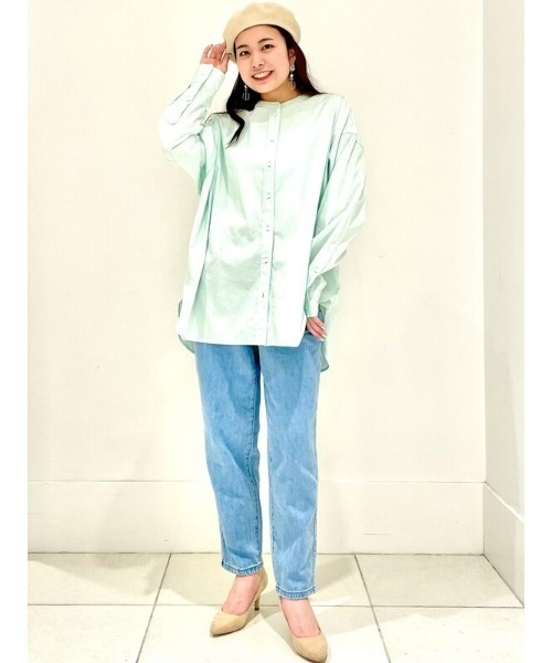 GAP（ギャップ）の「ハイライズ ペーパーバッグジーンズ（デニムパンツ・レディース・ライトインディゴブルー・L/M/XS/S/XL/XXS）」の8枚目の写真