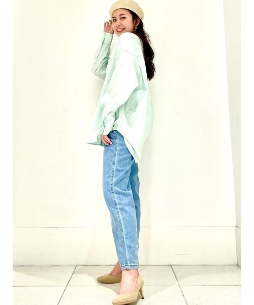 GAP（ギャップ）の「ハイライズ ペーパーバッグジーンズ（デニムパンツ・レディース・ライトインディゴブルー・L/M/XS/S/XL/XXS）」の9枚目の写真