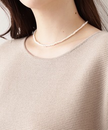 NATURAL BEAUTY BASIC | 淡水パールマンテルショートネックレス(ネックレス)