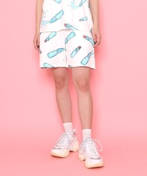 フード総柄スウェットショーパン(七味・ラムネ)