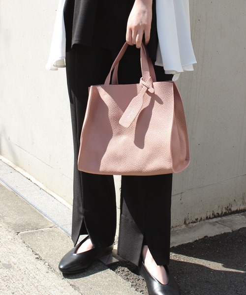 LAVEANGE(ラビアンジェ)の「【牛革】CREME VIVE BAG/レザーバッグ(トートバッグ・レディース・チャコールグレー/サックスブルー/ピンク/キャメル/グレイッシュベージュ・FREE)」の20枚目の写真