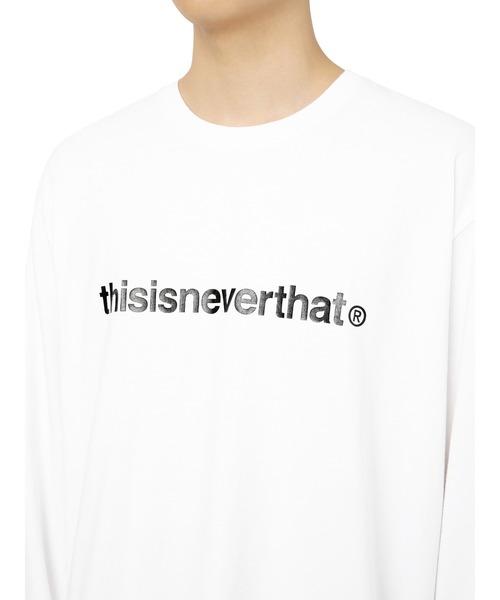 thisisneverthat(ディスイズネバーザット)の「T-LOGO L/SL TOP(Tシャツ/カットソー・メンズ・ブラック/チャコールグレー/オリーブ/イエロー系その他/ライトインディゴブルー/ホワイト・S/M/L/XL)」の19枚目の写真