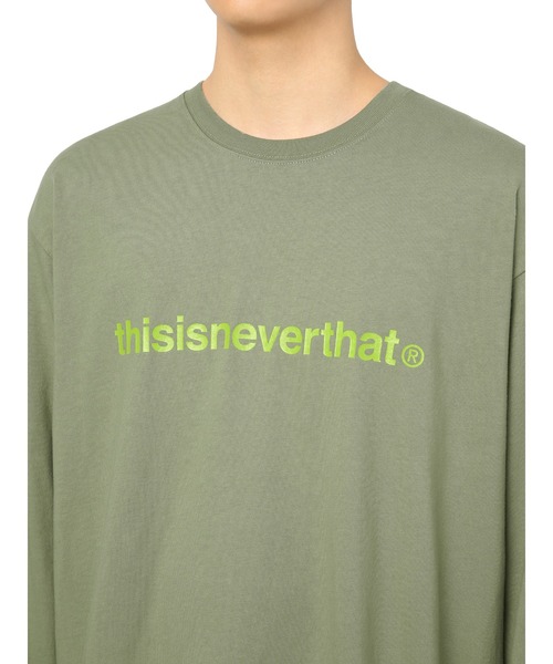 thisisneverthat(ディスイズネバーザット)の「T-LOGO L/SL TOP(Tシャツ/カットソー・メンズ・ブラック/チャコールグレー/オリーブ/イエロー系その他/ライトインディゴブルー/ホワイト・S/M/L/XL)」の22枚目の写真