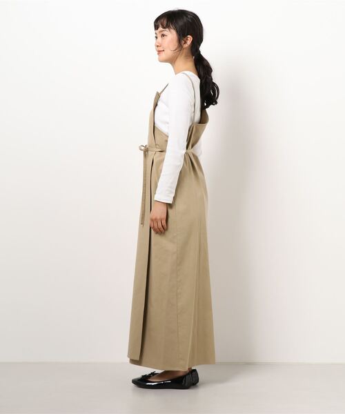 PICCIN（ピッチン）の「アシメラップキャミワンピース（ワンピース・レディース・ベージュ/グリーン・M）」の3枚目の写真