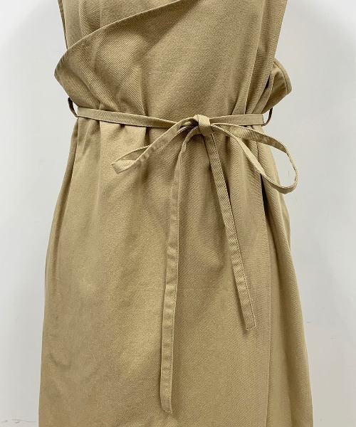 PICCIN（ピッチン）の「アシメラップキャミワンピース（ワンピース・レディース・ベージュ/グリーン・M）」の8枚目の写真