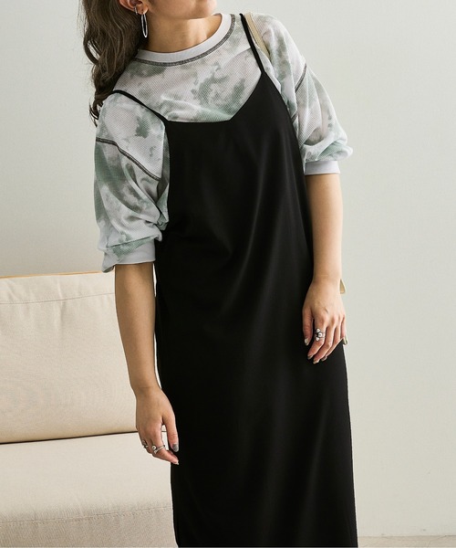 Ambre Neige(アンブルネージュ)の「タイダイ柄ワッフルカットソー/【WEB/EC限定商品】(Tシャツ/カットソー・レディース・ライトグリーン/モカ・FREE)」の16枚目の写真