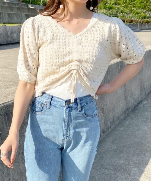 apres jour（アプレジュール）の「透かし編みドロストタンクセット【ZOZOTOWN限定アイテム】（ニット/セーター・レディース・ライトベージュ/ピンクベージュ/アイボリー・フリー/X-LARGE）」の18枚目の写真