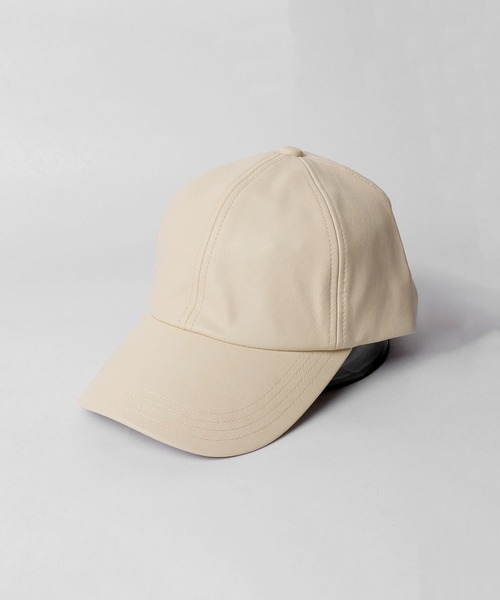 Sense of Grace(センスオブグレース)の「SYNTHETIC LEATHER BB CAP(キャップ・メンズ・マルチ/カーキ/ブラック/ブラウン/アイボリー/ダークブラウン/ブラック系/ダークブラウン系/アイボリー系/ベージュ・FREE)」の8枚目の写真