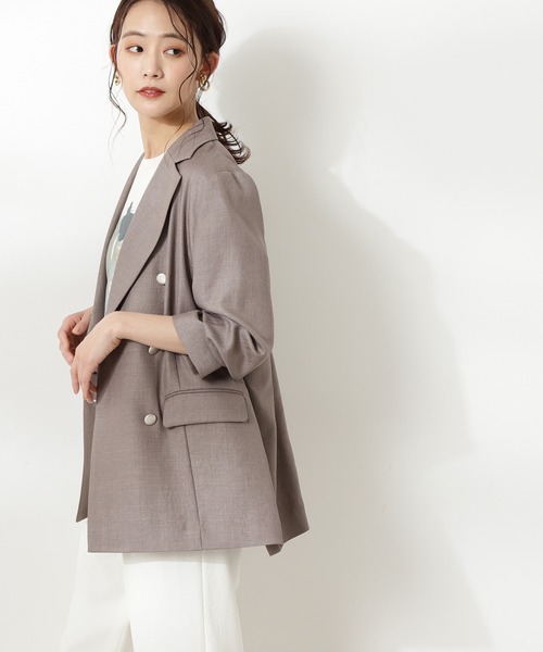 N.（N. Natural Beauty Basic）（エヌエヌナチュラルビューティーベーシック）の「◆ガーデンツイルジャケット（その他アウター・レディース・モカ/ネイビー・SMALL/MEDIUM）」の5枚目の写真