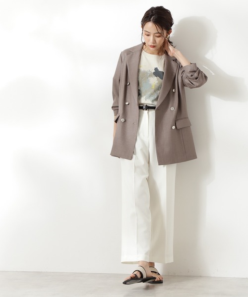 N.（N. Natural Beauty Basic）（エヌエヌナチュラルビューティーベーシック）の「◆ガーデンツイルジャケット（その他アウター・レディース・モカ/ネイビー・SMALL/MEDIUM）」の7枚目の写真