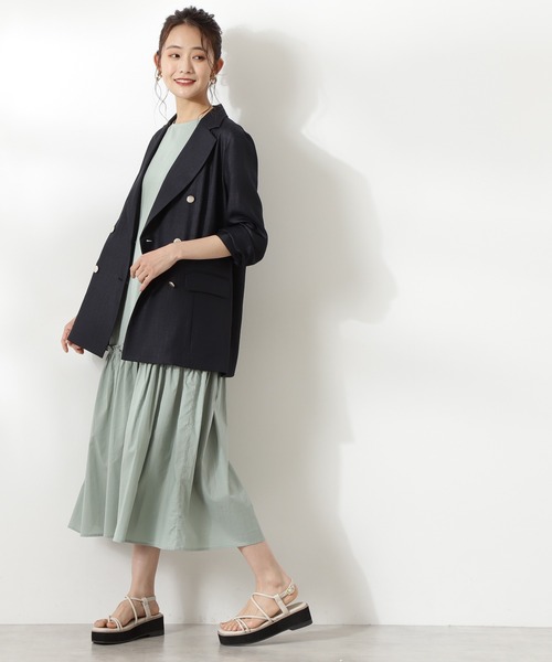 N.（N. Natural Beauty Basic）（エヌエヌナチュラルビューティーベーシック）の「◆ガーデンツイルジャケット（その他アウター・レディース・モカ/ネイビー・SMALL/MEDIUM）」の8枚目の写真