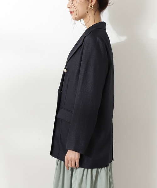 N.（N. Natural Beauty Basic）（エヌエヌナチュラルビューティーベーシック）の「◆ガーデンツイルジャケット（その他アウター・レディース・モカ/ネイビー・SMALL/MEDIUM）」の9枚目の写真