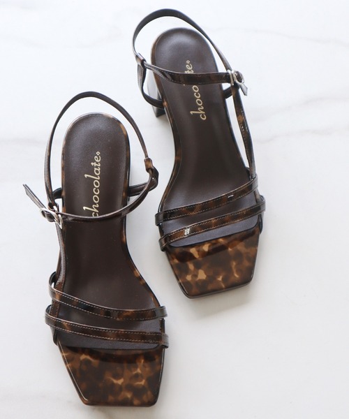 chocolates（チョコラテス）の「ラインストラップサンダル【日本製】（サンダル・レディース・ブラック/シルバー/ミント/ブラウン系その他・S/M/L/LL）」の3枚目の写真