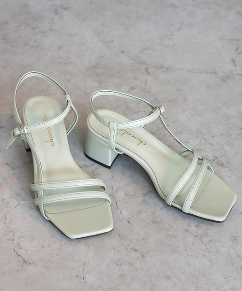 chocolates（チョコラテス）の「ラインストラップサンダル【日本製】（サンダル・レディース・ブラック/シルバー/ミント/ブラウン系その他・S/M/L/LL）」の4枚目の写真