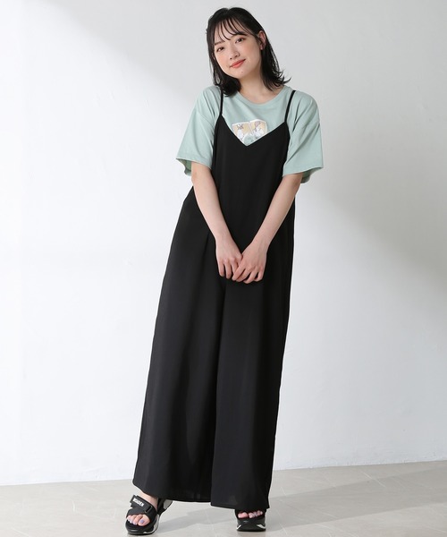 Honeys（ハニーズ）の「オールインワン（つなぎ/オールインワン・レディース・ブラック系その他/ブラック/ブルー系その他/ブルー系その他2・S/M/L）」の2枚目の写真