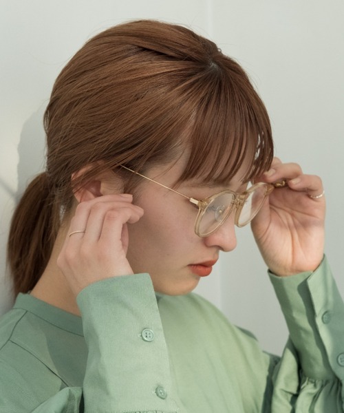 Kastane（カスタネ）の「クリアフレームメガネ（メガネ・レディース・ベージュ・FREE）」の6枚目の写真