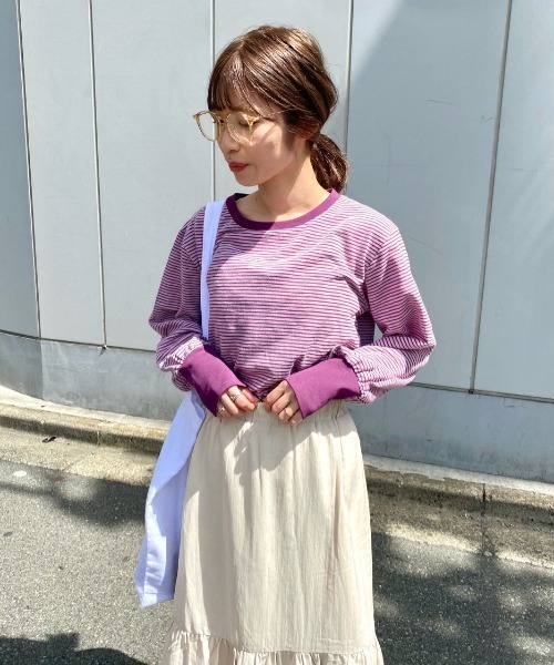 Kastane（カスタネ）の「クリアフレームメガネ（メガネ・レディース・ベージュ・FREE）」の8枚目の写真