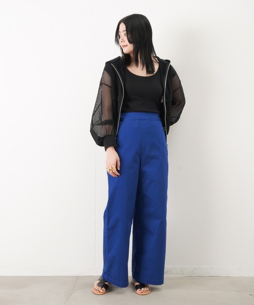 LUCA/LADY LUCK LUCA（ルカ/レディラックルカ）の「LC/LLL コットンリネンワイドパンツ（チノパンツ・レディース・ブラック/ライトベージュ/ブルー・38/36）」の11枚目の写真