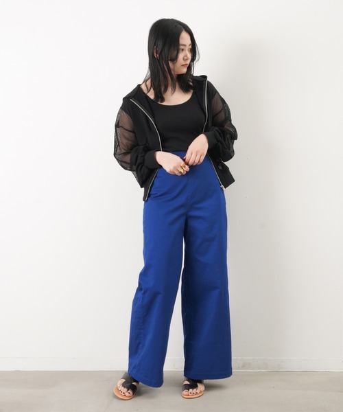 LUCA/LADY LUCK LUCA（ルカ/レディラックルカ）の「LC/LLL コットンリネンワイドパンツ（チノパンツ・レディース・ブラック/ライトベージュ/ブルー・38/36）」の14枚目の写真