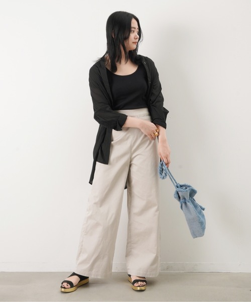 LUCA/LADY LUCK LUCA（ルカ/レディラックルカ）の「LC/LLL コットンリネンワイドパンツ（チノパンツ・レディース・ブラック/ライトベージュ/ブルー・38/36）」の15枚目の写真